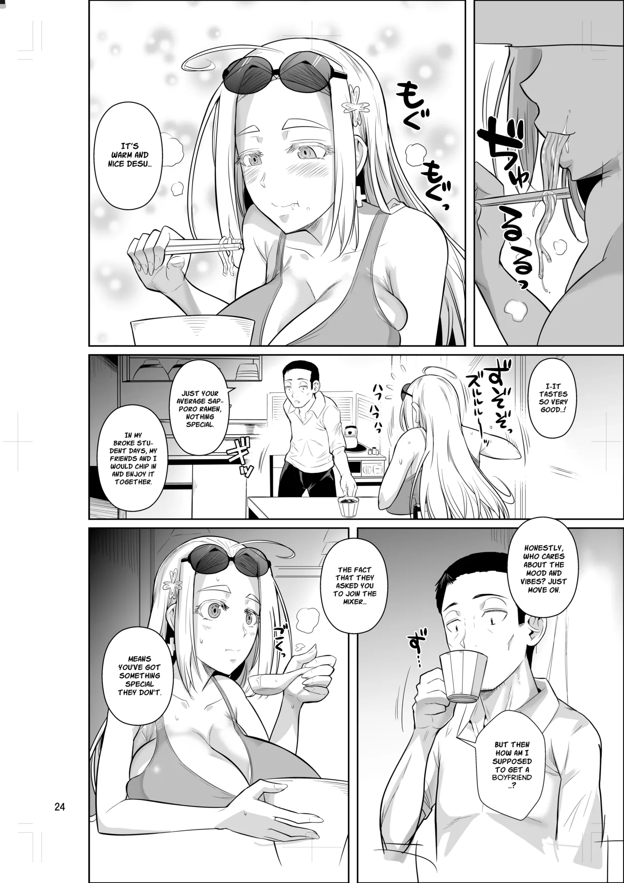 Hentai Manga Comic-A Plain Old Man From The Employment Ice Age Lands a Job at a Foreign Student Dorm Teaching The Blonde Bombshell a Lesson-Read-25